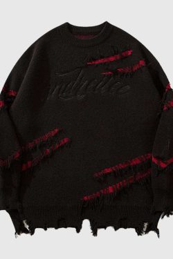 Style Core Aesthetics, New Style Trends Distressed Knit Pullover Sweater