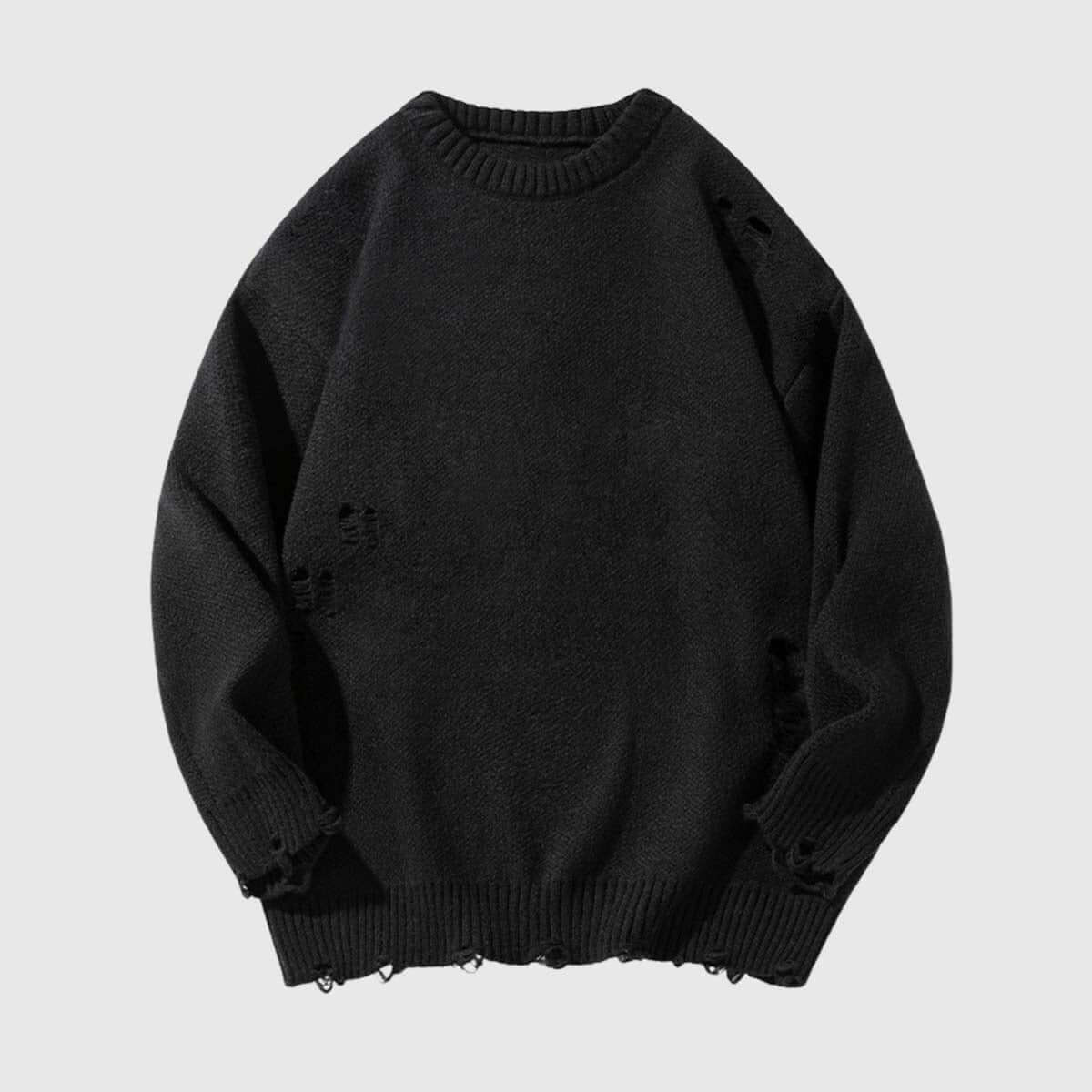 Style Core Aesthetics, New Style Trends Distressed Knit Pullover Sweater Style Core Aesthetics, New Style Trends Distressed Knit Pullover Sweater