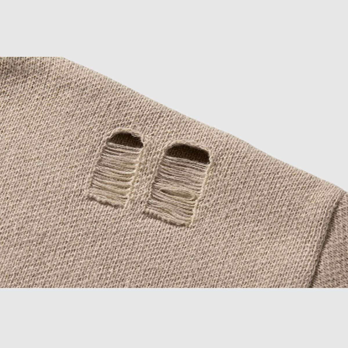 Style Core Aesthetics, New Style Trends Distressed Knit Pullover Sweater Style Core Aesthetics, New Style Trends Distressed Knit Pullover Sweater