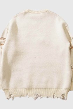 Style Core Aesthetics, New Style Trends Distressed Knit Pullover Sweater