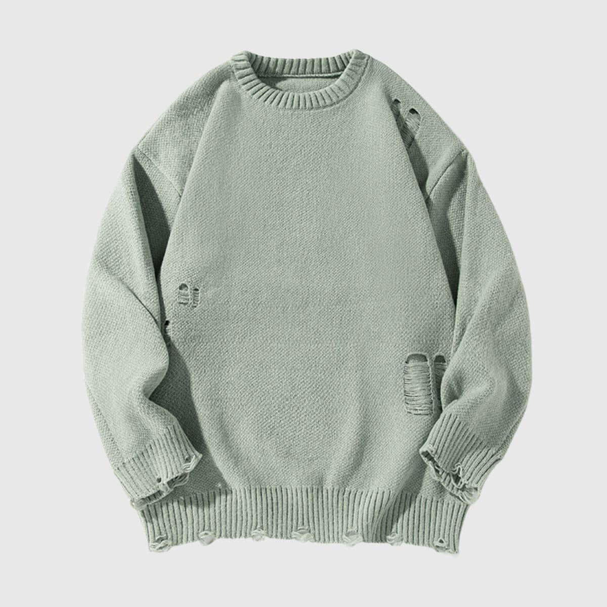 Style Core Aesthetics, New Style Trends Distressed Knit Pullover Sweater Style Core Aesthetics, New Style Trends Distressed Knit Pullover Sweater
