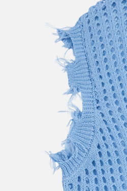 Style Core Aesthetics, New Style Trends Distressed Letter Knit Vest