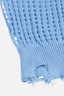 Style Core Aesthetics, New Style Trends Distressed Letter Knit Vest