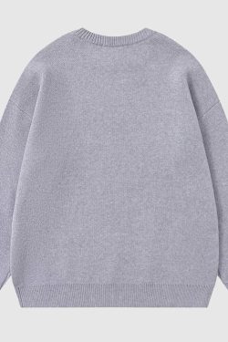 Style Core Aesthetics, New Style Trends Dog Pattern Oversized Knit Sweater