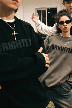 Style Core Aesthetics, New Style Trends Double Letter Print Sweatshirt