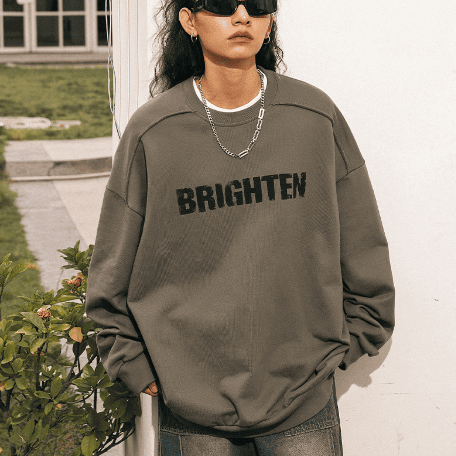 Style Core Aesthetics, New Style Trends Double Letter Print Sweatshirt Style Core Aesthetics, New Style Trends Double Letter Print Sweatshirt