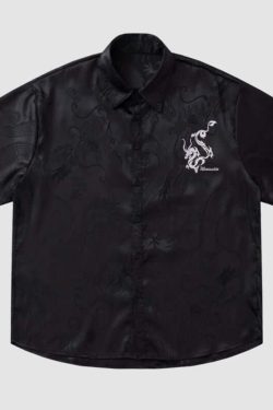 Style Core Aesthetics, New Style Trends Dragon Jacquard Shirts