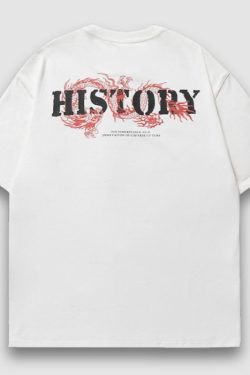 Style Core Aesthetics, New Style Trends Dragon Pattern Printed Tee