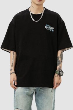 Style Core Aesthetics, New Style Trends Dragon Pattern Printed Tee