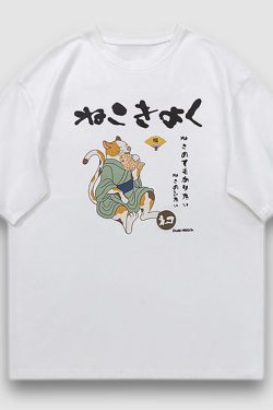 Style Core Aesthetics, New Style Trends Eating Fish Cartoon Pattern Tee