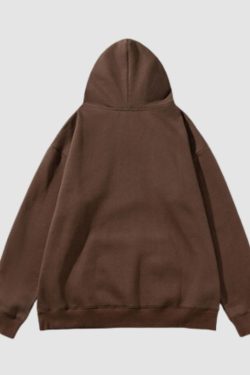 Style Core Aesthetics, New Style Trends Embroidered Alphabet Loose Hoodie