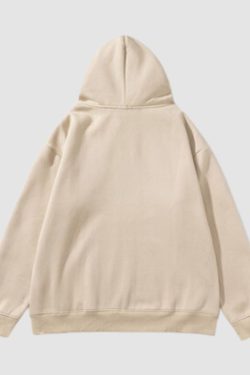 Style Core Aesthetics, New Style Trends Embroidered Alphabet Loose Hoodie