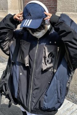 Style Core Aesthetics, New Style Trends Embroidered Aviator Insulated Coat