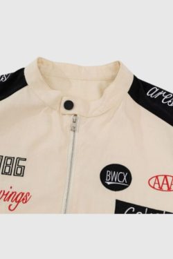 Style Core Aesthetics, New Style Trends Embroidered Biker Shirt