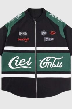 Style Core Aesthetics, New Style Trends Embroidered Biker Shirt