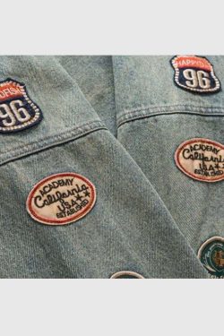Style Core Aesthetics, New Style Trends Embroidered Denim Jacket