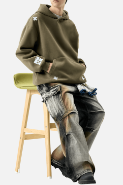 Style Core Aesthetics, New Style Trends Embroidered Letter Patch Sweatshirt