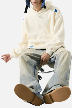 Style Core Aesthetics, New Style Trends Embroidered Letter Patch Sweatshirt