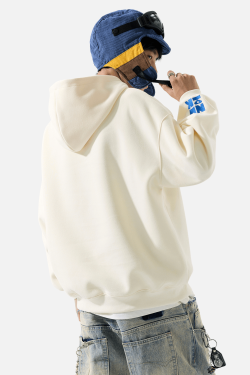 Style Core Aesthetics, New Style Trends Embroidered Letter Patch Sweatshirt