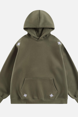 Style Core Aesthetics, New Style Trends Embroidered Letter Patch Sweatshirt