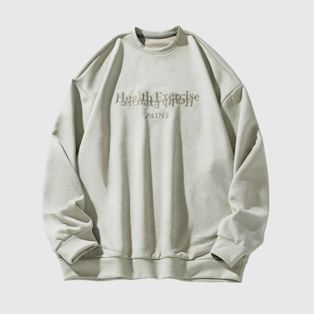 Style Core Aesthetics, New Style Trends Embroidered Oversized Sweatshirt Style Core Aesthetics, New Style Trends Embroidered Oversized Sweatshirt
