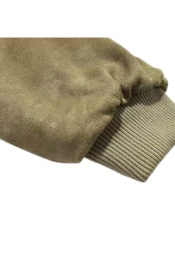 Style Core Aesthetics, New Style Trends Embroidered Suede Baseball Jacket