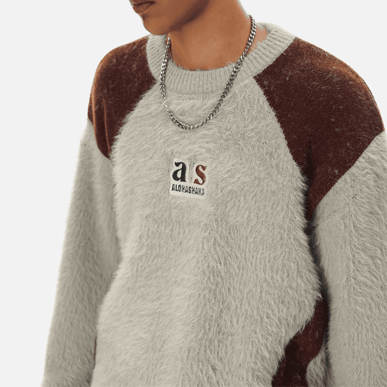 Style Core Aesthetics, New Style Trends Faux Mink Fuzzy Colorblock Sweater Style Core Aesthetics, New Style Trends Faux Mink Fuzzy Colorblock Sweater