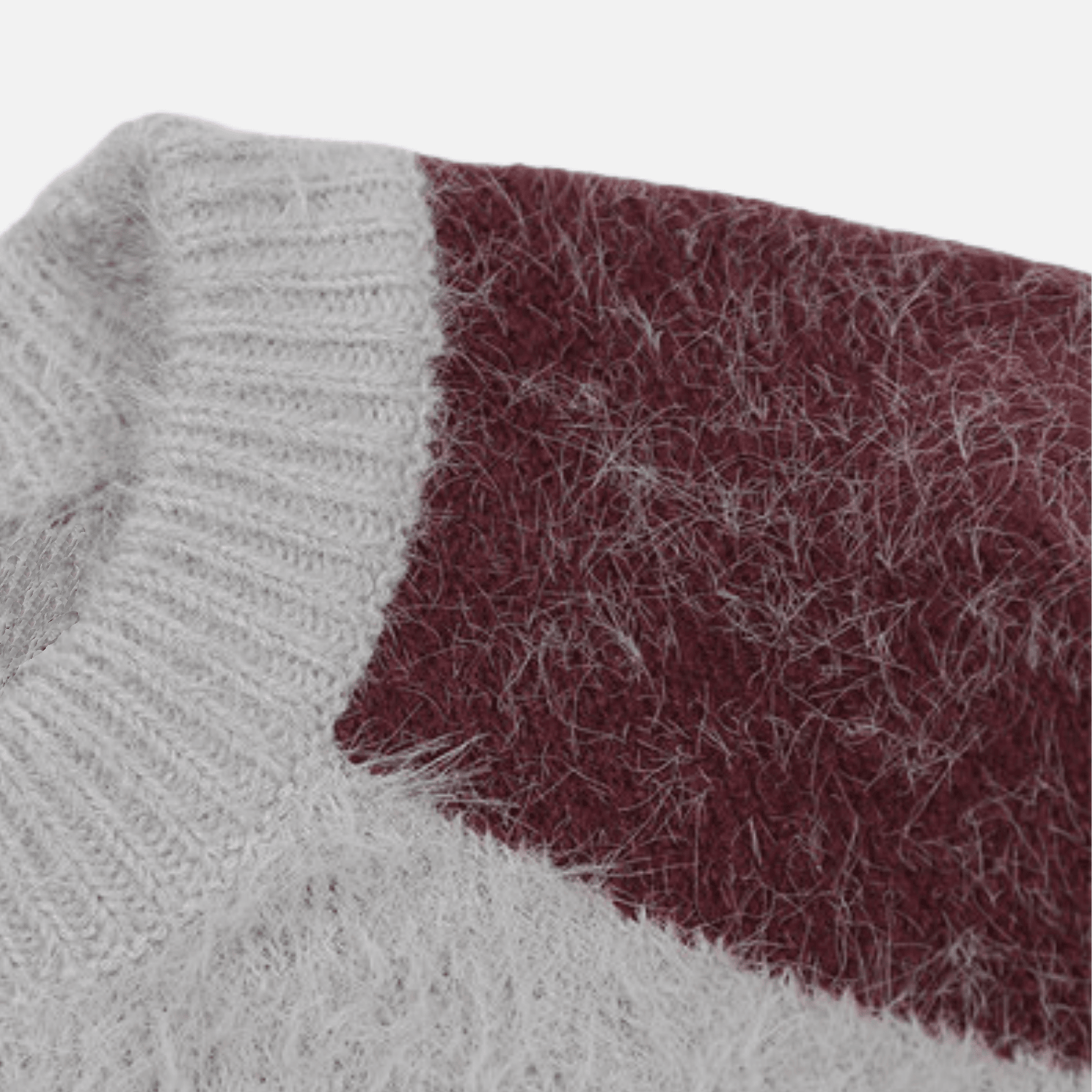 Style Core Aesthetics, New Style Trends Faux Mink Fuzzy Colorblock Sweater Style Core Aesthetics, New Style Trends Faux Mink Fuzzy Colorblock Sweater