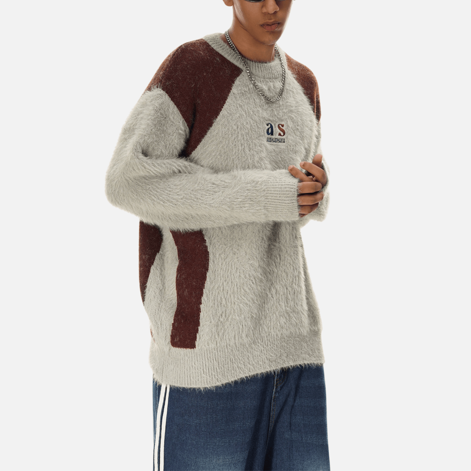 Style Core Aesthetics, New Style Trends Faux Mink Fuzzy Colorblock Sweater Style Core Aesthetics, New Style Trends Faux Mink Fuzzy Colorblock Sweater