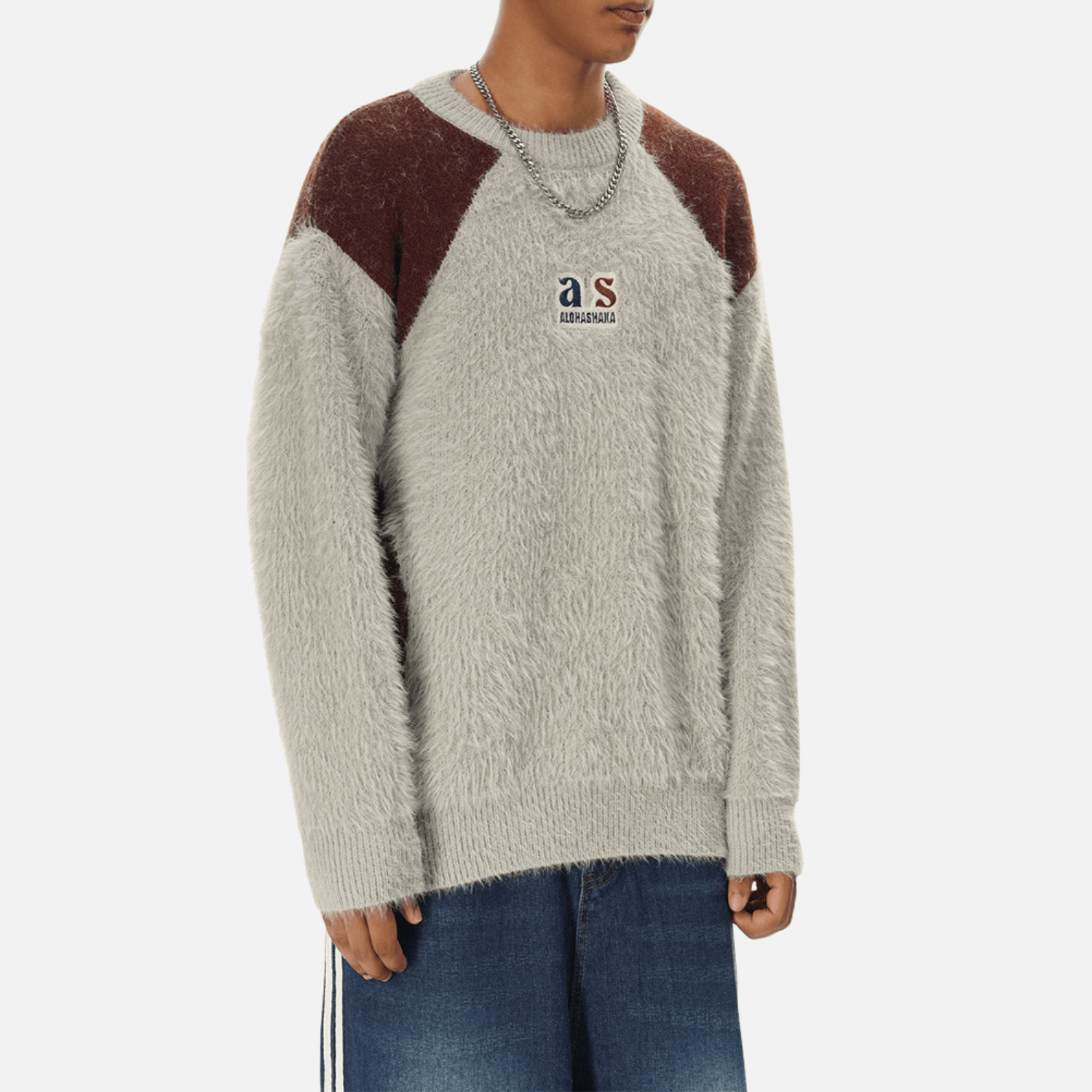 Style Core Aesthetics, New Style Trends Faux Mink Fuzzy Colorblock Sweater Style Core Aesthetics, New Style Trends Faux Mink Fuzzy Colorblock Sweater