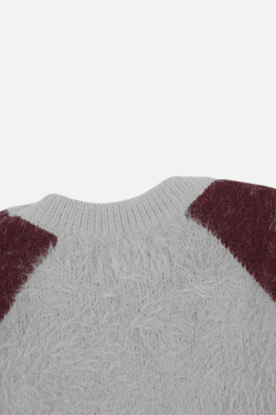 Style Core Aesthetics, New Style Trends Faux Mink Fuzzy Colorblock Sweater