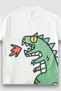 Style Core Aesthetics, New Style Trends Fire Breathing Dinosaur Print Tee