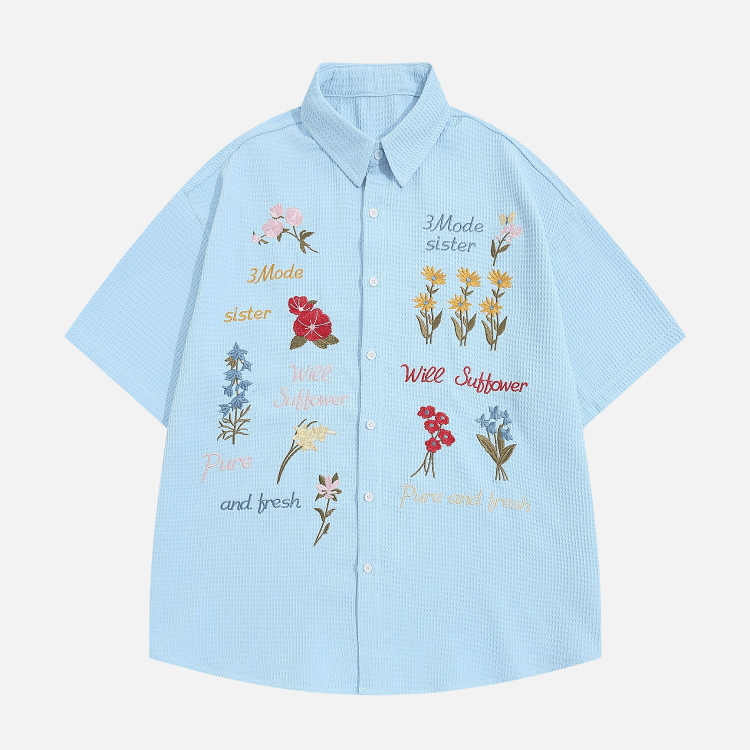 Style Core Aesthetics, New Style Trends Floral Embroidered Summer Shirt Style Core Aesthetics, New Style Trends Floral Embroidered Summer Shirt