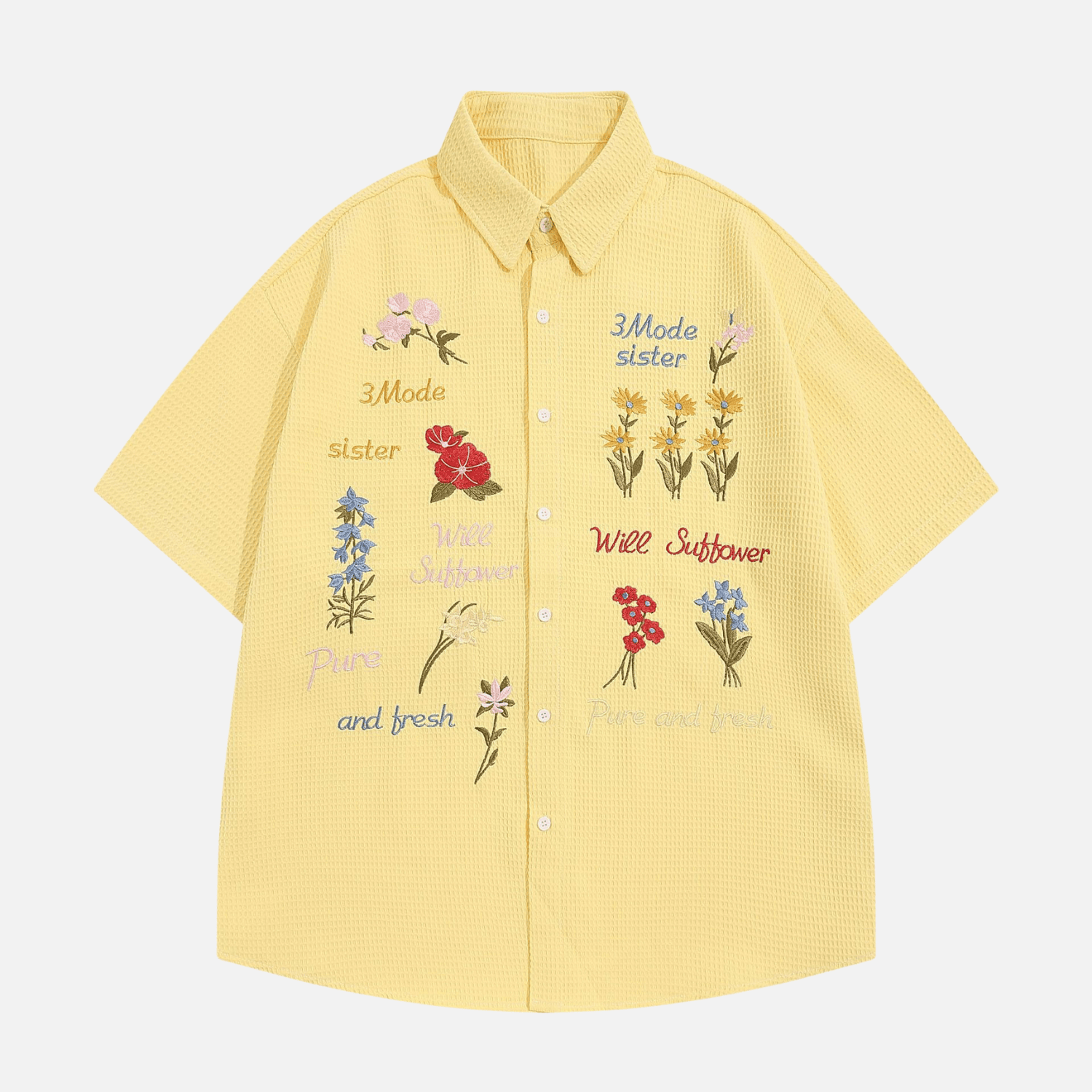 Style Core Aesthetics, New Style Trends Floral Embroidered Summer Shirt Style Core Aesthetics, New Style Trends Floral Embroidered Summer Shirt