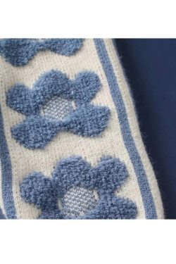 Style Core Aesthetics, New Style Trends Floral Pattern Polo-Collar Sweater