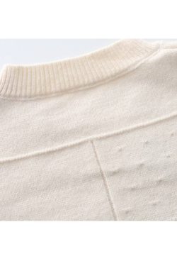 Style Core Aesthetics, New Style Trends Flower Embroidered Check Jacquard Sweater