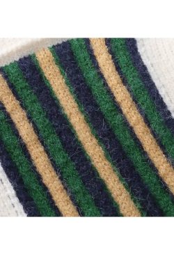 Style Core Aesthetics, New Style Trends Flower Embroidered Check Jacquard Sweater