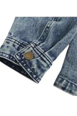 Style Core Aesthetics, New Style Trends Foliage Embroidered Multi-Pocket Denim Jacket