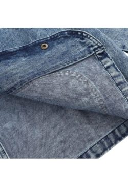 Style Core Aesthetics, New Style Trends Foliage Embroidered Multi-Pocket Denim Jacket