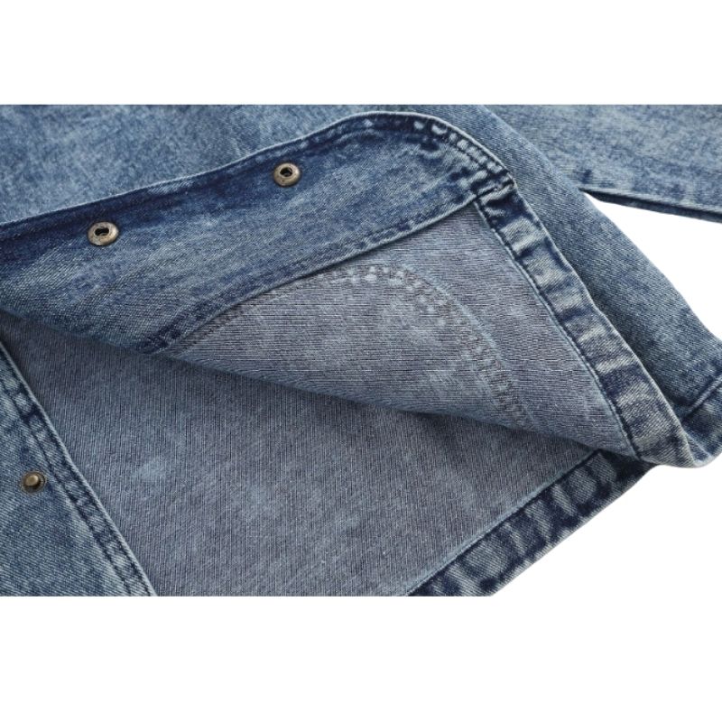 Style Core Aesthetics, New Style Trends Foliage Embroidered Multi-Pocket Denim Jacket Style Core Aesthetics, New Style Trends Foliage Embroidered Multi-Pocket Denim Jacket