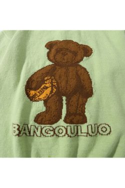 Style Core Aesthetics, New Style Trends Football Bear Sweater