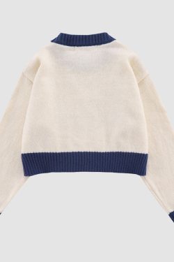 Style Core Aesthetics, New Style Trends Forest Photo Print Cropped Sweater