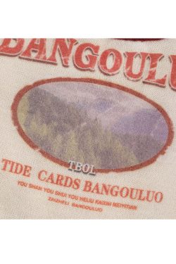 Style Core Aesthetics, New Style Trends Forest Photo Print Cropped Sweater