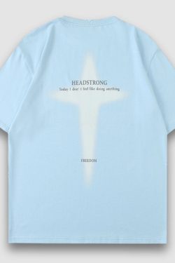 Style Core Aesthetics, New Style Trends Four-pointed Star Cotton Tee