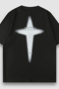 Style Core Aesthetics, New Style Trends Four-pointed Star Cotton Tee
