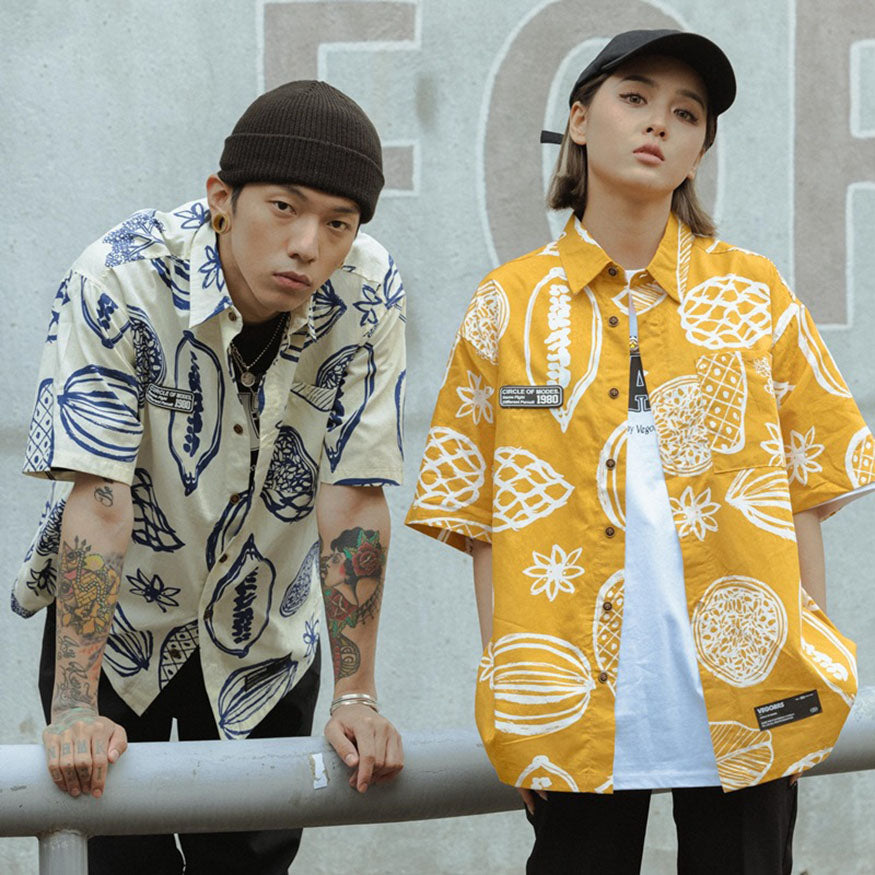 Style Core Aesthetics, New Style Trends Fruit Graffiti Summer Shirt Style Core Aesthetics, New Style Trends Fruit Graffiti Summer Shirt