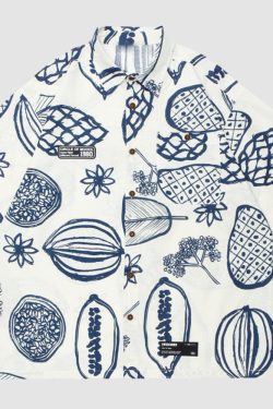 Style Core Aesthetics, New Style Trends Fruit Graffiti Summer Shirt