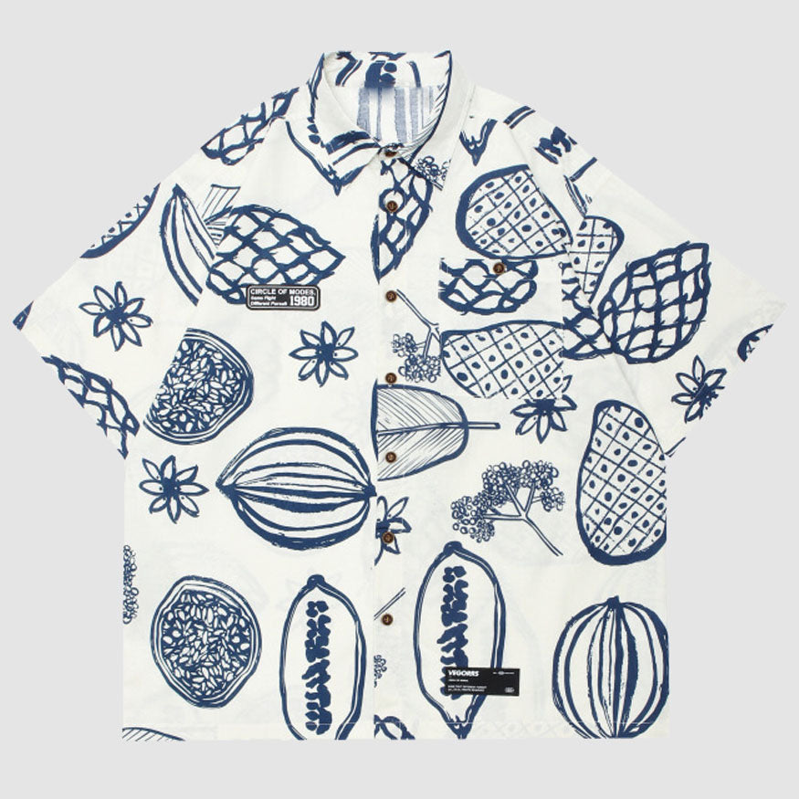 Style Core Aesthetics, New Style Trends Fruit Graffiti Summer Shirt Style Core Aesthetics, New Style Trends Fruit Graffiti Summer Shirt