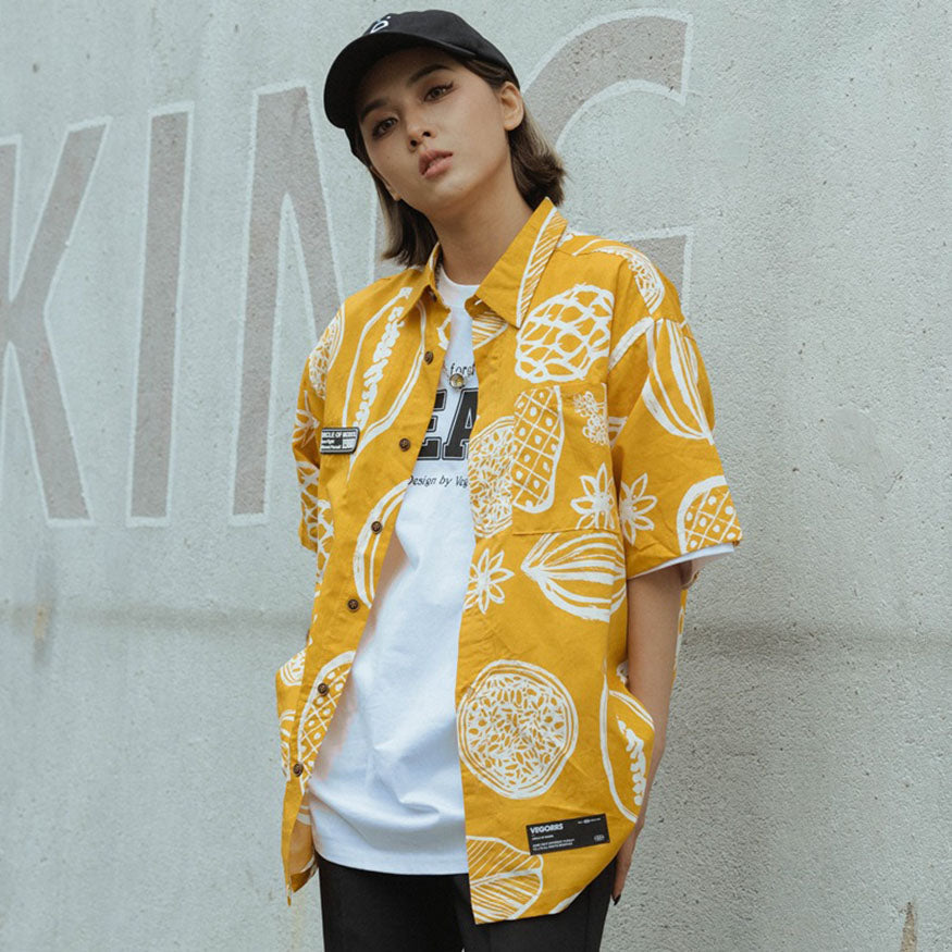 Style Core Aesthetics, New Style Trends Fruit Graffiti Summer Shirt Style Core Aesthetics, New Style Trends Fruit Graffiti Summer Shirt