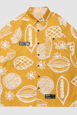 Style Core Aesthetics, New Style Trends Fruit Graffiti Summer Shirt